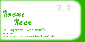 noemi neer business card